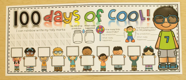 Your preschool, Kindergarten, 1st, and 2nd grade students are going to love this 100th Day of School unit! Great ideas for counting, predicting, the old age app, paper chain station activity, printable worksheets, paper bags for all the fun "stuff" they take home, AND 100s day hats! This post has great ideas and a resource that can fill your entire 100s day and make it a lot of engaging, hands-on fun! Click through to get it now! {preK, K, first, & second grader}