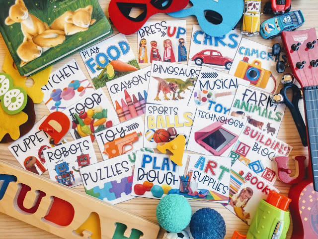 Real Picture Organization Labels for Home and Classroom 