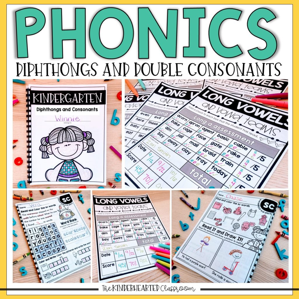 Phonics Printables and Assessments - Diphthongs and Double Consonants ...