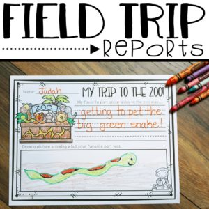 field trip writing activity
