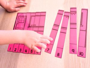 math center counting puzzle