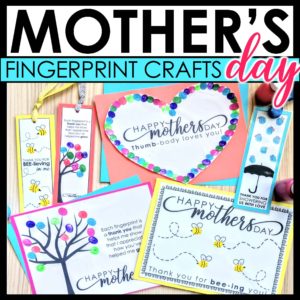 fingerprint crafts for Mother's Day