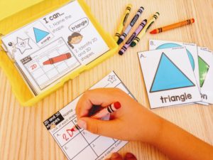 shape task cards for centers
