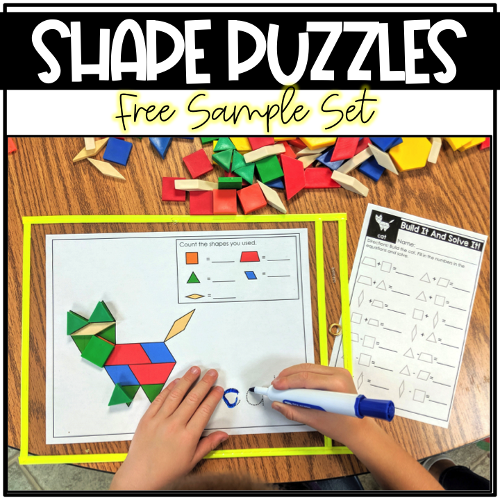 Shape Puzzle Freebie The Kinderhearted Classtoom