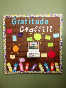 gratitude graffiti bulletin board