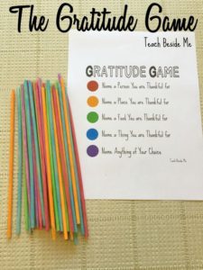 gratitude game for teaching thankfulness
