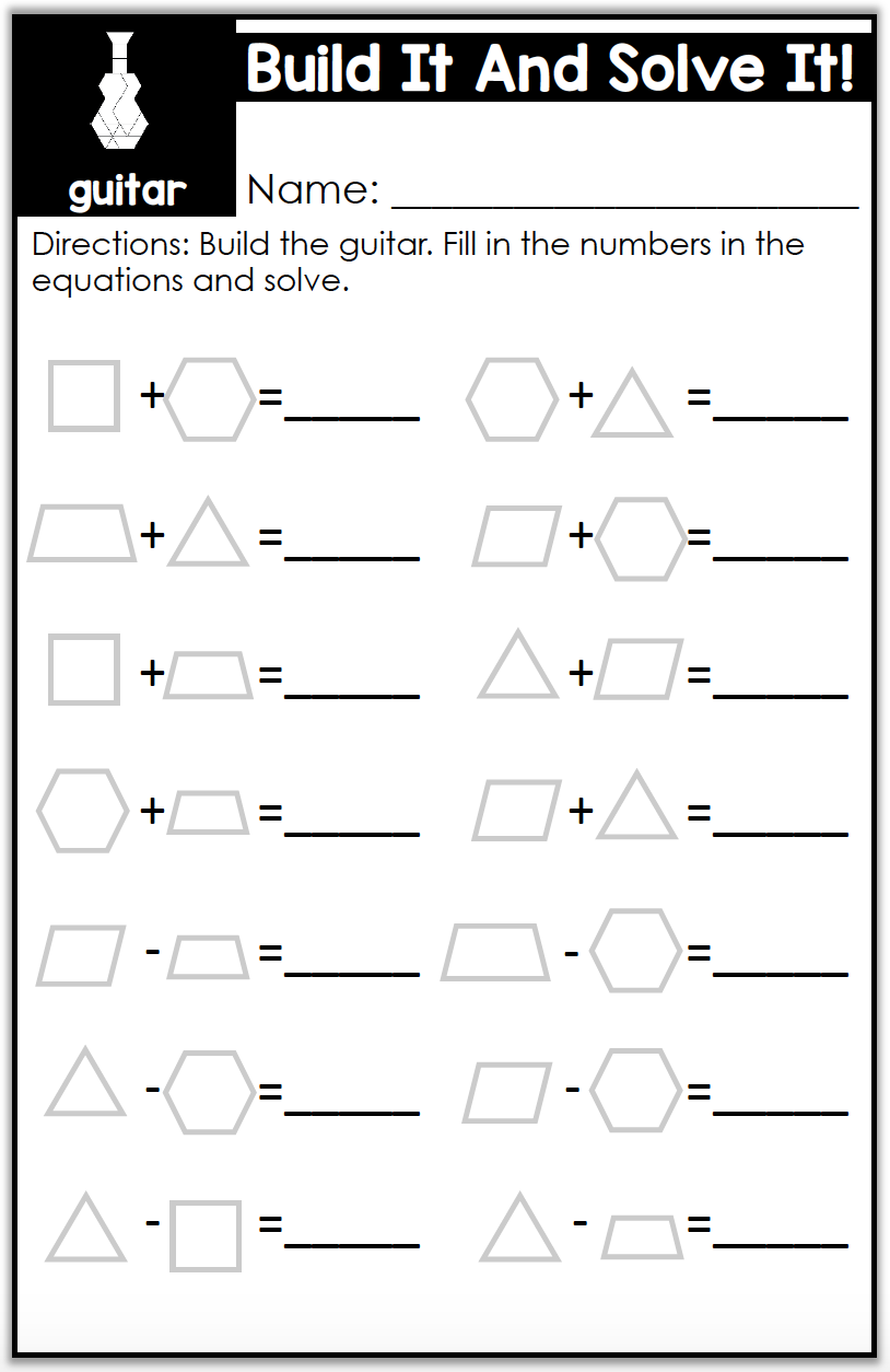 shape puzzles worksheet