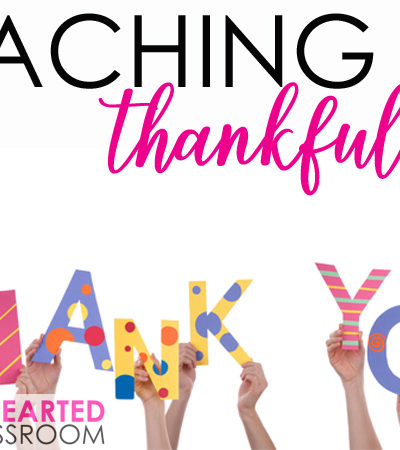 teaching thankfulness blog header image
