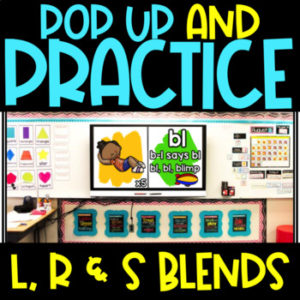 Pop Up Practice Blends | L Blends | R Blends | S Blends | Phonics and Movement