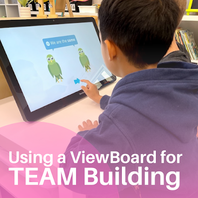A Viewsonic ViewBoard is great for team building activities in the classroom